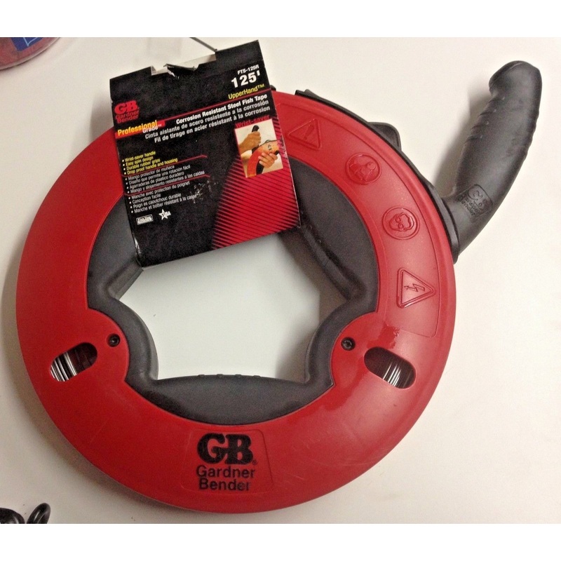 Gardner Bender FTS-125R 125' x 1/8" Corrosion Resistant Steel Fish Tape USA