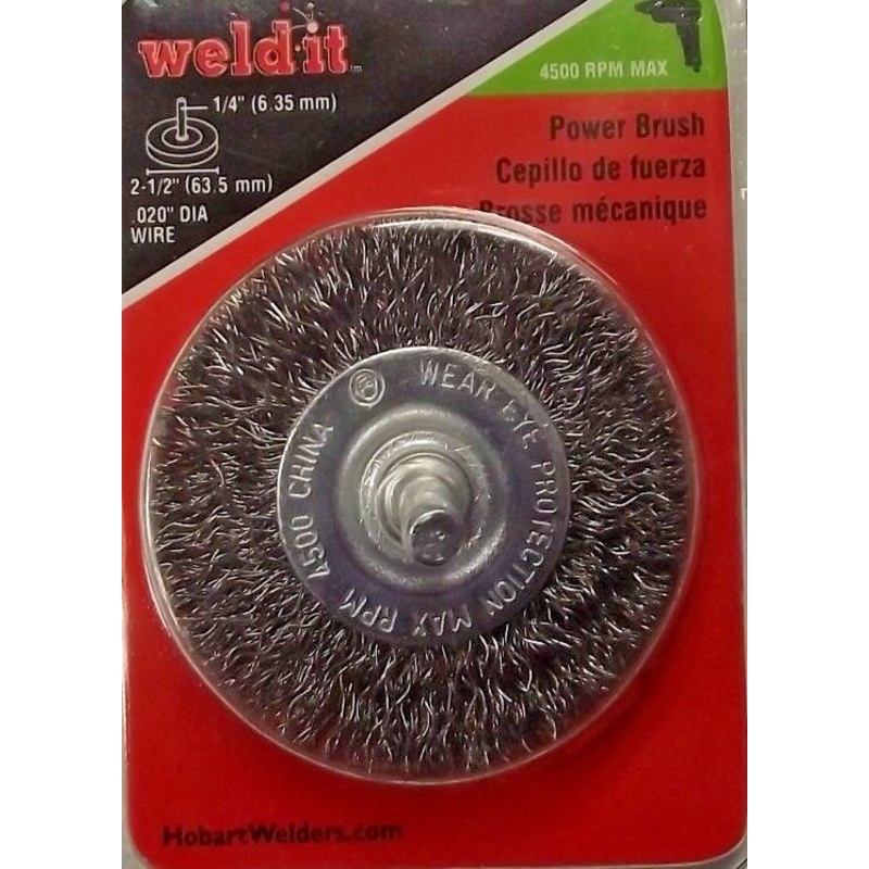 Hobart 770388 2-1/2" Power Brush 1/4 Shank