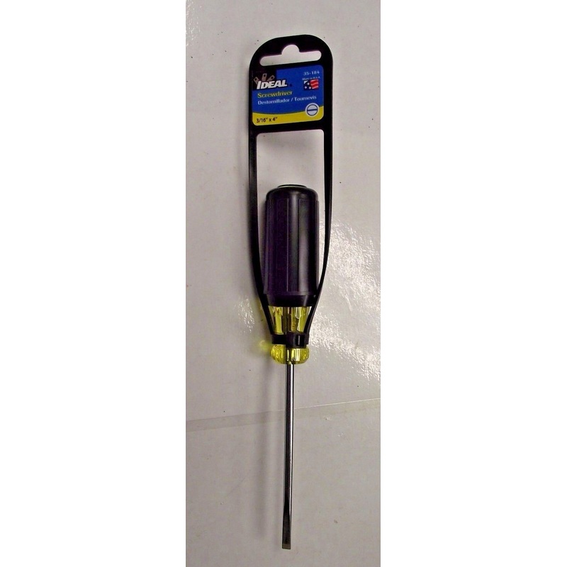 IDEAL 35-184 Electricians Cabinet Tip 3/16" x 4" x 7-3/4" Screwdriver USA