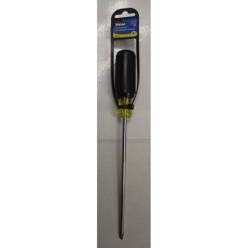 IDEAL 35-696 Cushion Grip #3 Squarex 8"  Recessed Tip Screwdriver USA