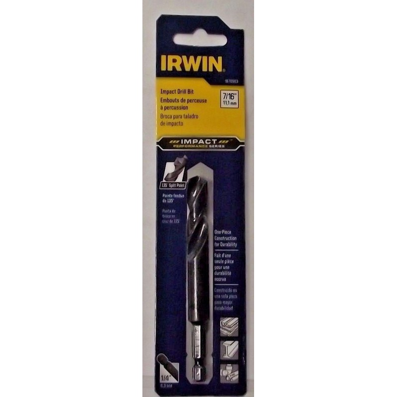 IRWIN 1870963 7/16" Impact Hex Shank Drill Bit