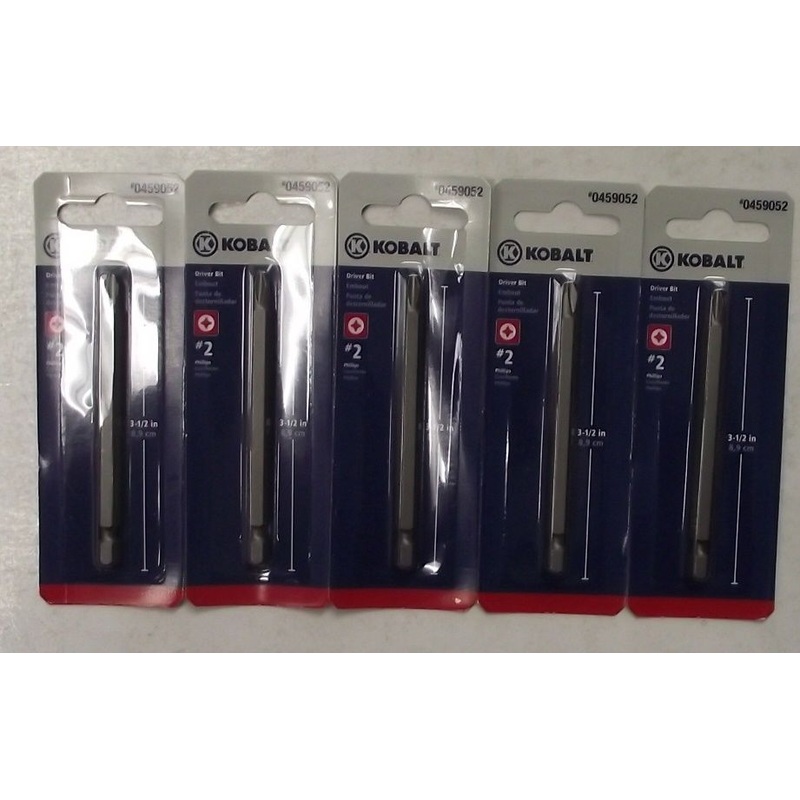 Kobalt 0459052 3-1/2-in Phillips Screwdriver Bit 5pcs.