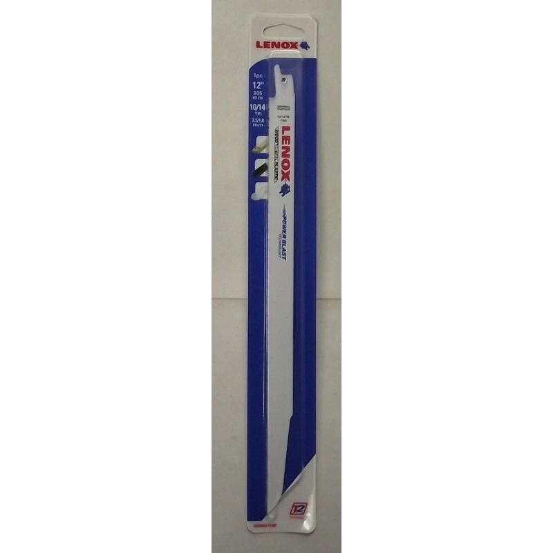LENOX 20584S110R  12" x 10/14 Bi-Metal Reciprocating Saw Blade TPI USA
