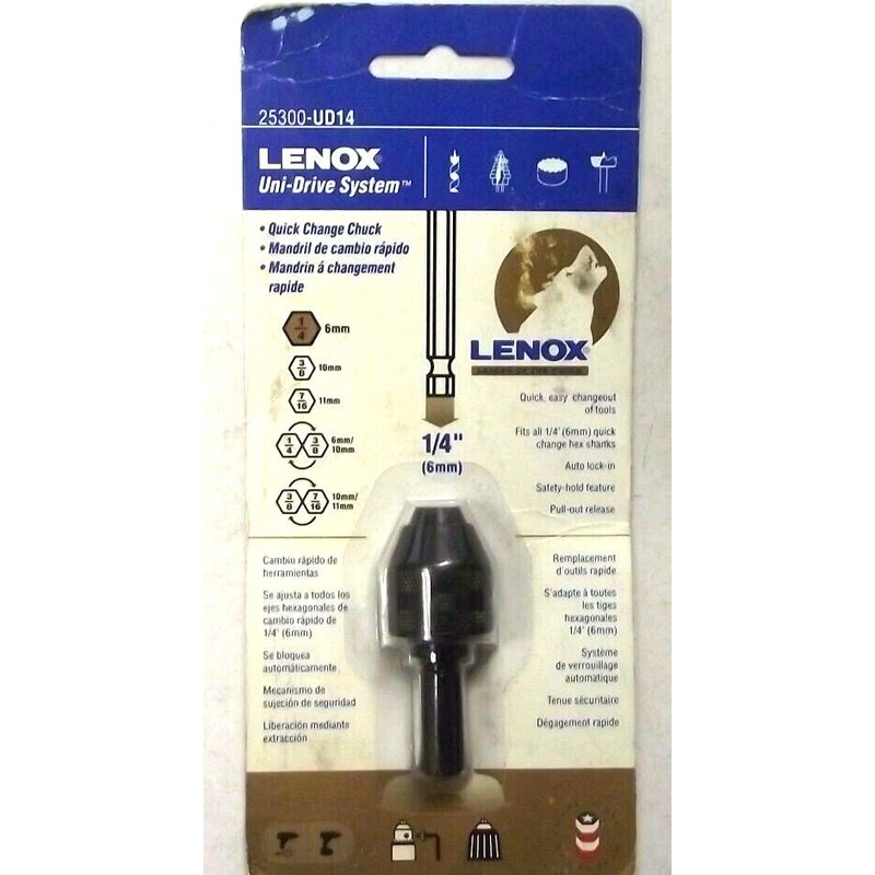 Lenox 25300-UD14 Quick Change Chuck 3/8" Shank USA