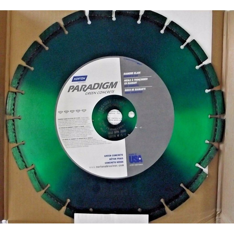 Norton Paradigm 70184647644 14" Cured Concrete Diamond Saw Blade USA