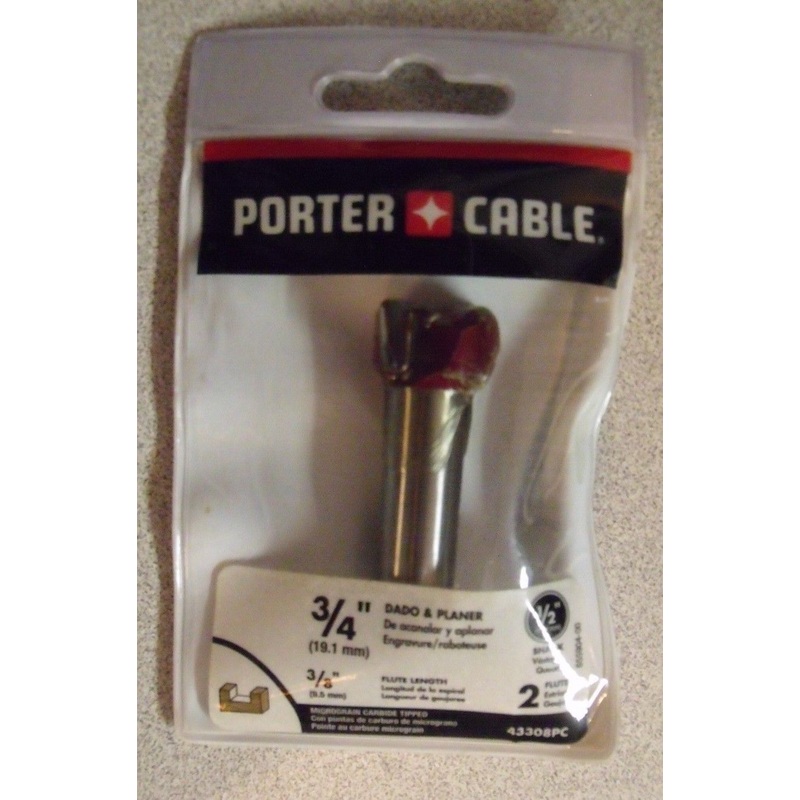 Porter Cable 43308PC Dado & Planer Two Flute 1/2 Shank