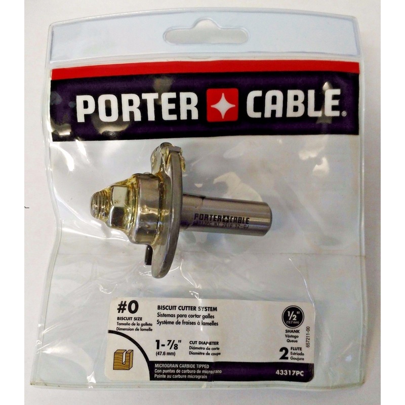 Porter Cable 43317PC #0 Biscuit Cutter System 1/2" Shank 1-7/8" Cut Diameter