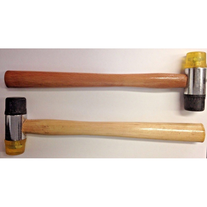 10" Long Wooden Handle Rubber Mallets (2 Mallets)