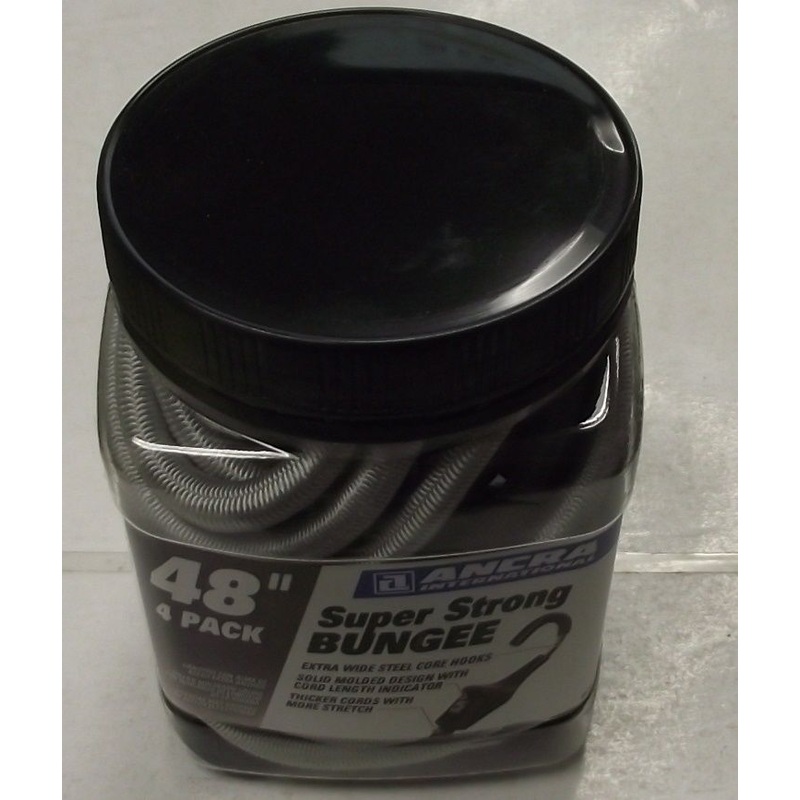 Ancra 95711 Super Strong Bungee Cords, Gray, 4-Pack, 48-Inch