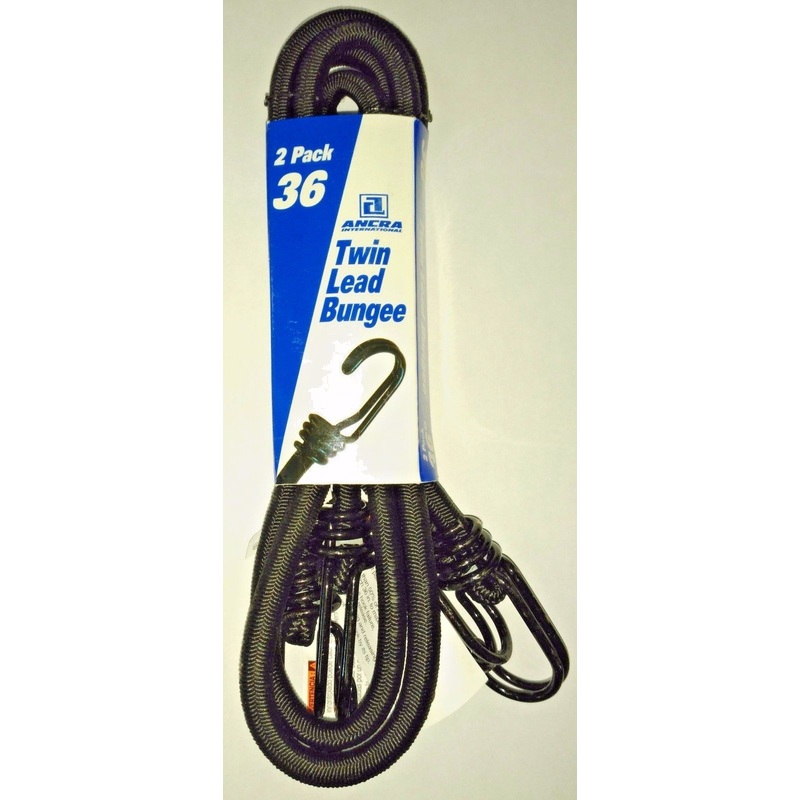Ancra 95739 Twin Lead Bungee Cords, Black 2-Pack 36-Inch