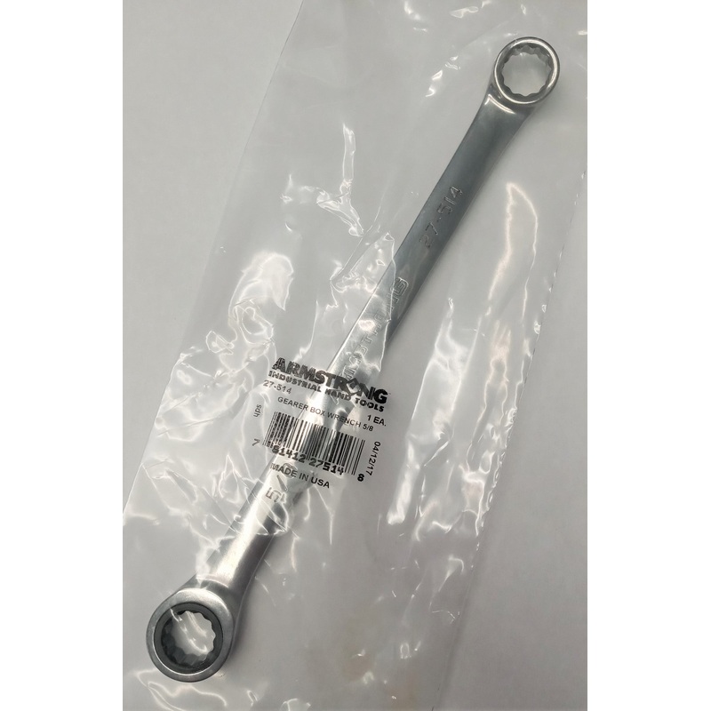 Armstrong 27-514 5/8" 12 Point Full Polish Double Box Ratcheting Wrench USA