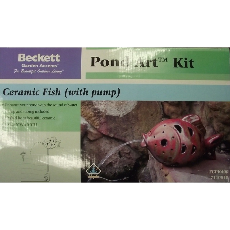 Beckett 7110810 Ceramic Fish Pond Art Kit With Pump