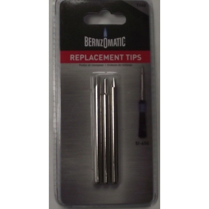 Bernzomatic T040 Soldering Gun Replacement Tips 3pk for SI-650