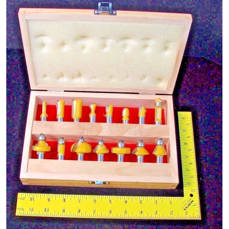 Carb Tech AV88K 1/2" Shank Carbide 15 Piece Router Bit Set