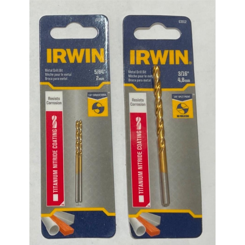 Irwin 63905-12 3pc Titanium nitride coating drill bit #I-59