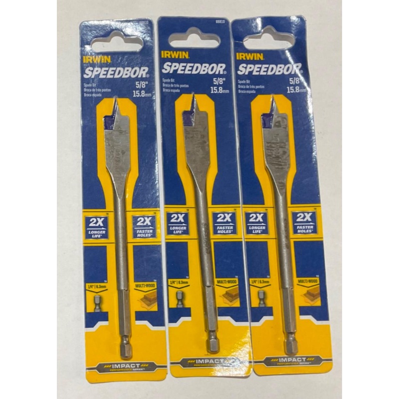 Irwin 88810 5/8" Speedbor Spade bit 3pks #I-51