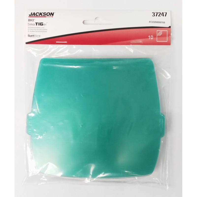 Jackson Safety 37247 SmarTIGer External Safety Plate, Polycarbonate, Clear 10pk