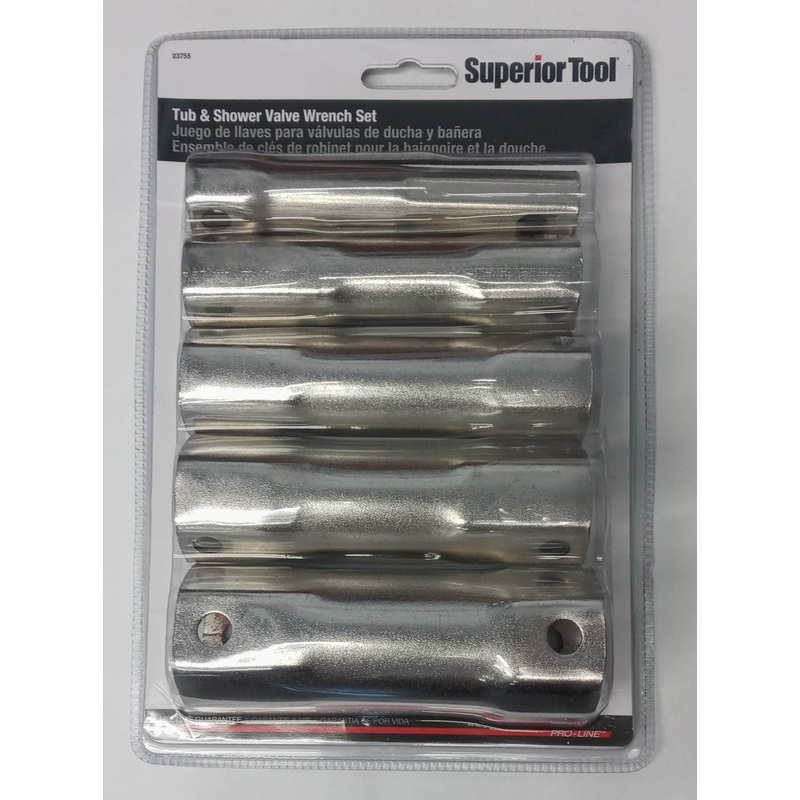 Superior Tool 03755 Socket Wrenches-6 Piece Wrench Set with Turner Bar