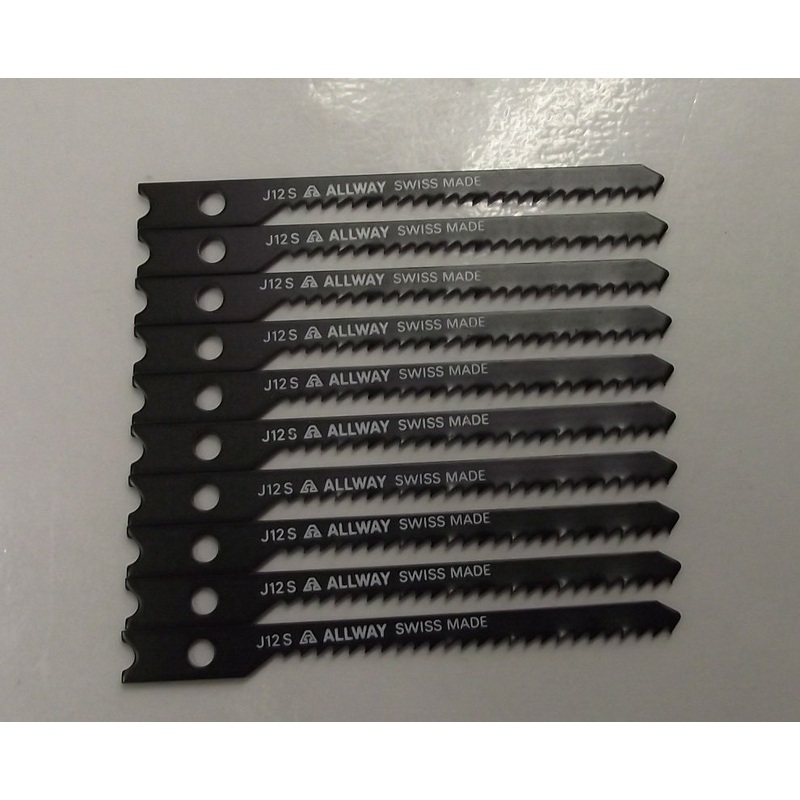 ALLWAY by Bosch 2608633461 2-3/4" x 12 TPI U-Shank Jig Saw Blades (10PCS) J12S