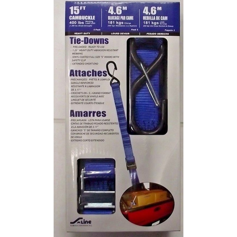 Ancra S-Line XC115-2P Heavy Duty Multi Use Cam Buckle Strap 1-1/4" x 15' 2-Pack