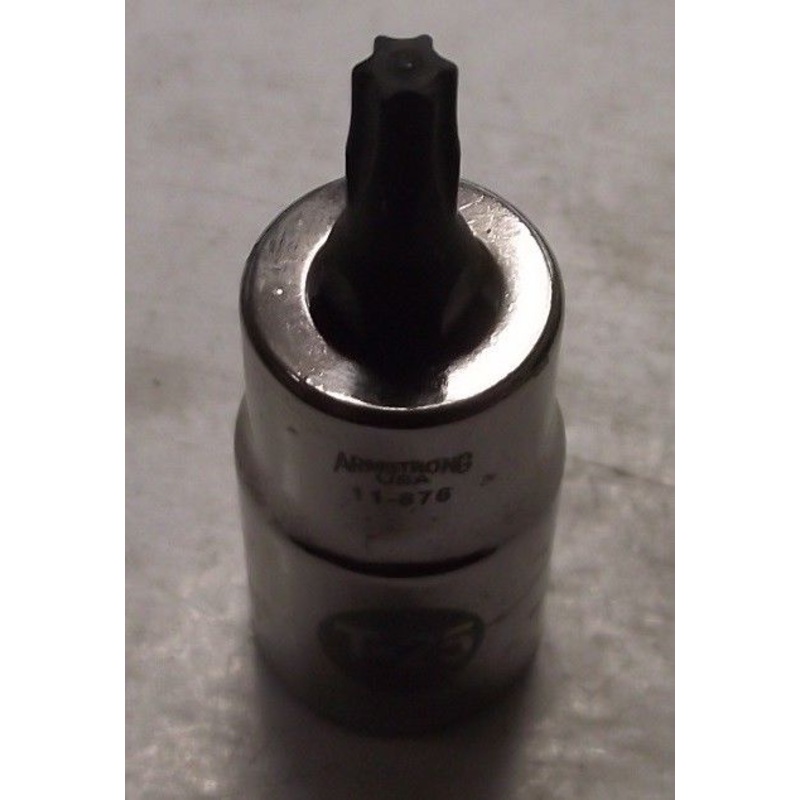 Armstrong 11-876 3/8" Drive T25 Standard Length Torx Driver Socket USA