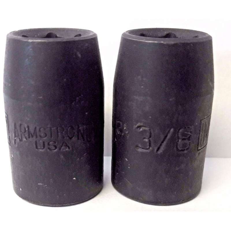 Armstrong 19-612A 3/8" 3/8" Drive Impact Socket 6pt. USA 2PCS