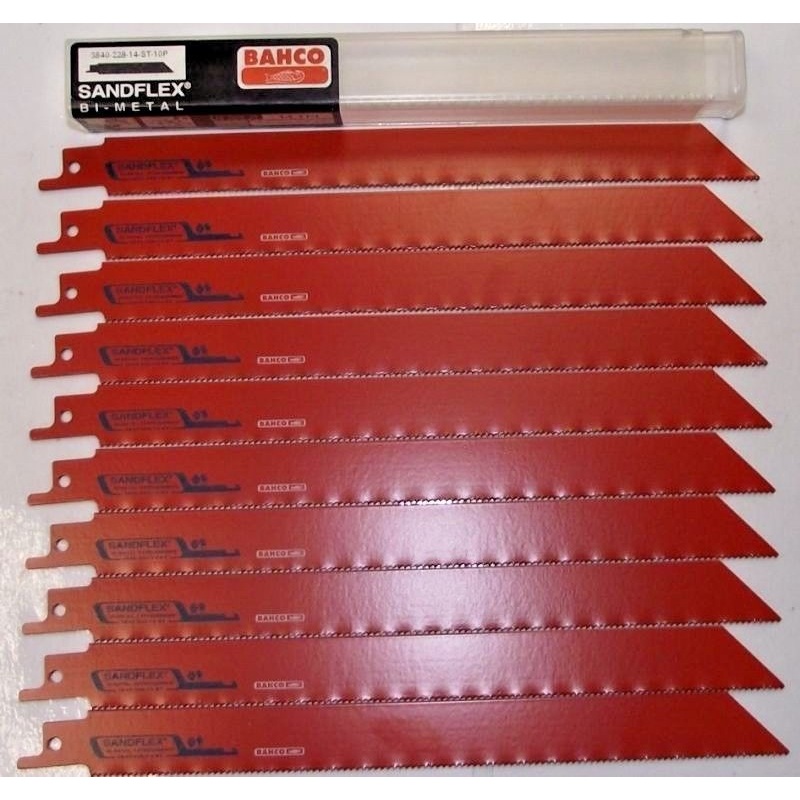 Bahco By Snap On 3840-228-14-ST-10P 9" x 14 TPI Metal Cutting Recip Blades 10PK