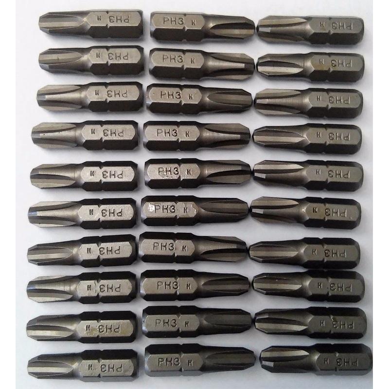 Bosch 327022 P3 x 1" Extra Hard Insert Bits Screw Tips 30pcs.