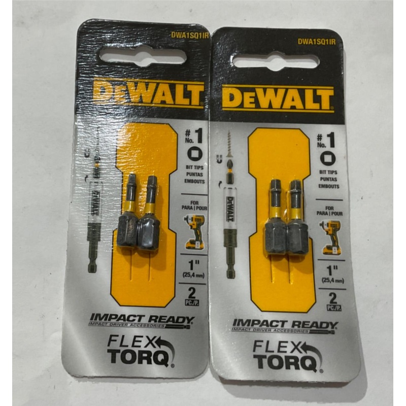 DeWalt  DWA1SQ1IR #1 Square 2-2pks FlexTorq Bit Tips #I-46
