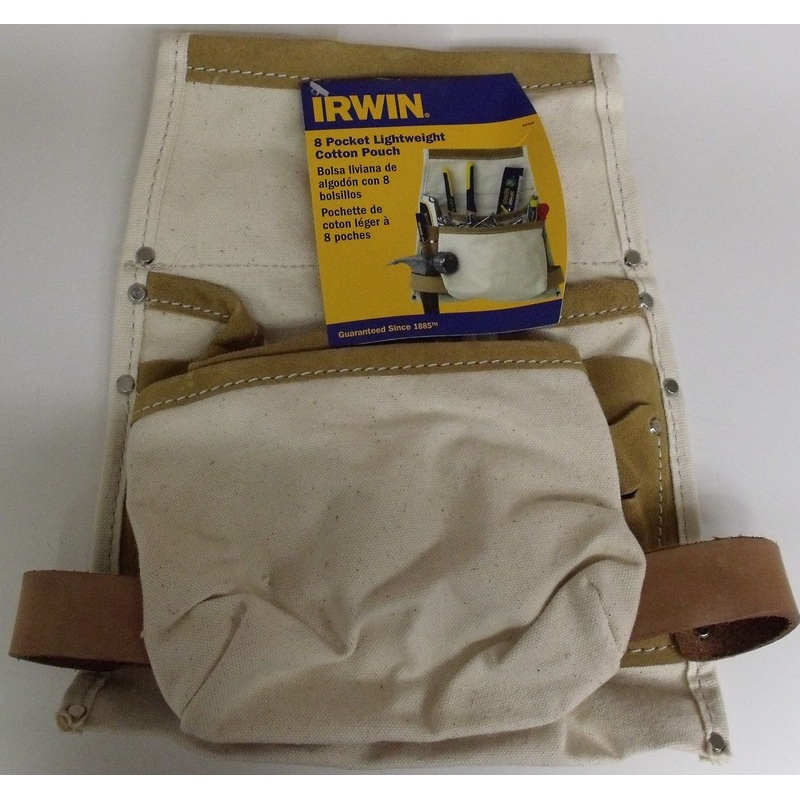 Irwin 4031038 8 Pocket Lightweight Cotton Pouch