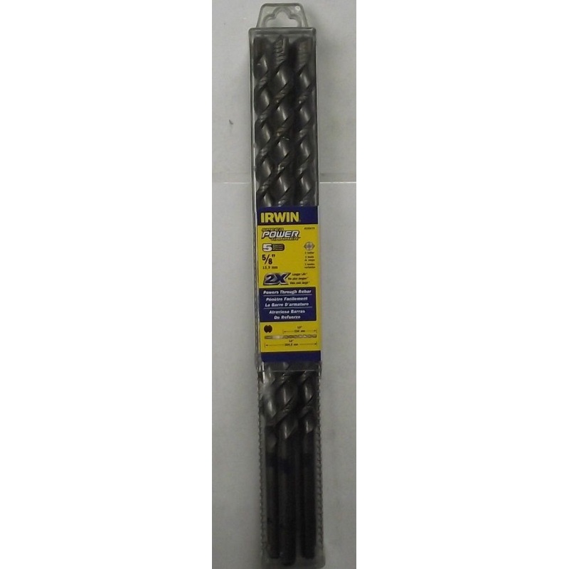 Irwin 4935470 5/8 x 10 x 12 SDS Speed Power Hammer Drill Bits 5pcs.