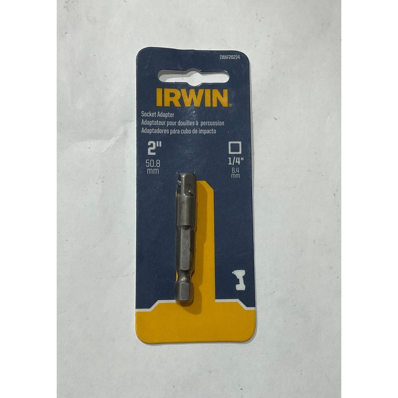 Irwin IWAF26214 1/4" Square 2" Socket Adapter #I-95