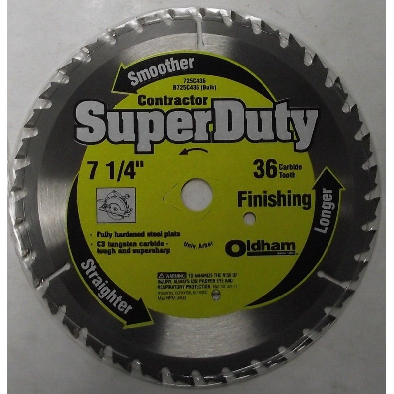 Oldham B725C436 7-1/4" x 36 Tooth Carbide Saw Blade BULK