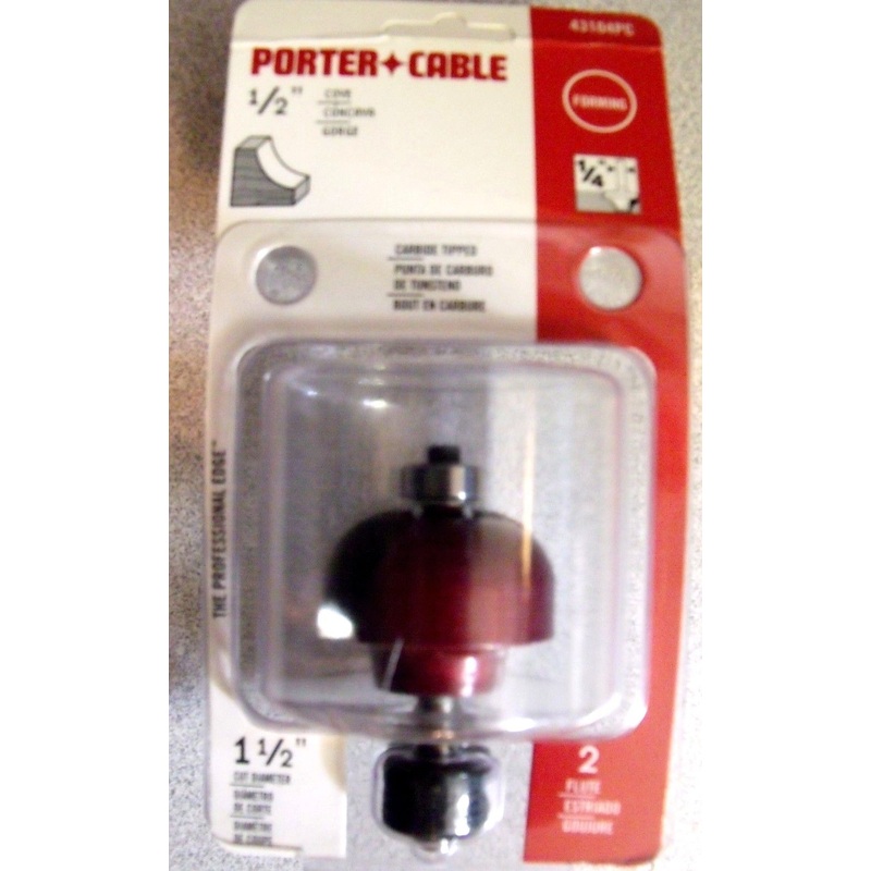 Porter Cable 43104PC 1/2" Cove Router Bit 1/4 Shank