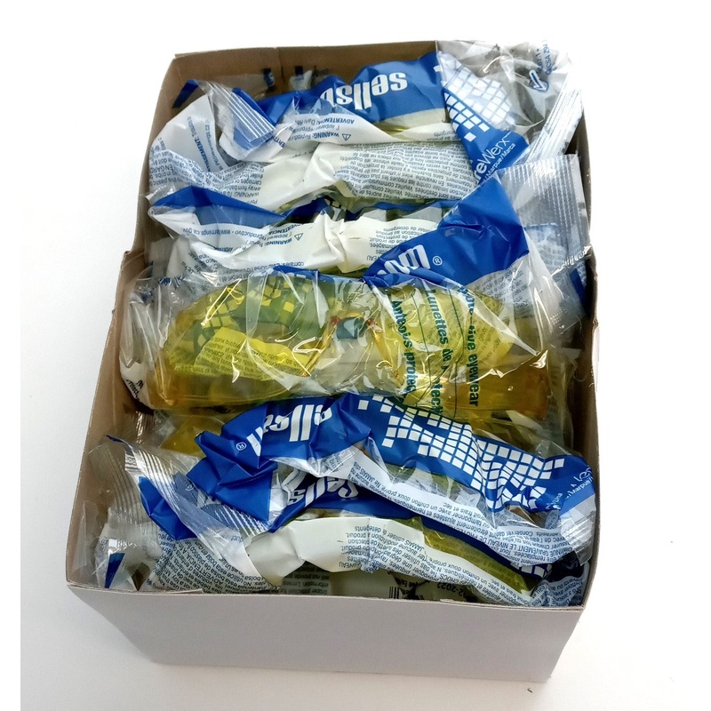 Sellstrom S70711 Safety Glasses, Anti-Scratch Hard Coating, Amber Lens 12 Pack