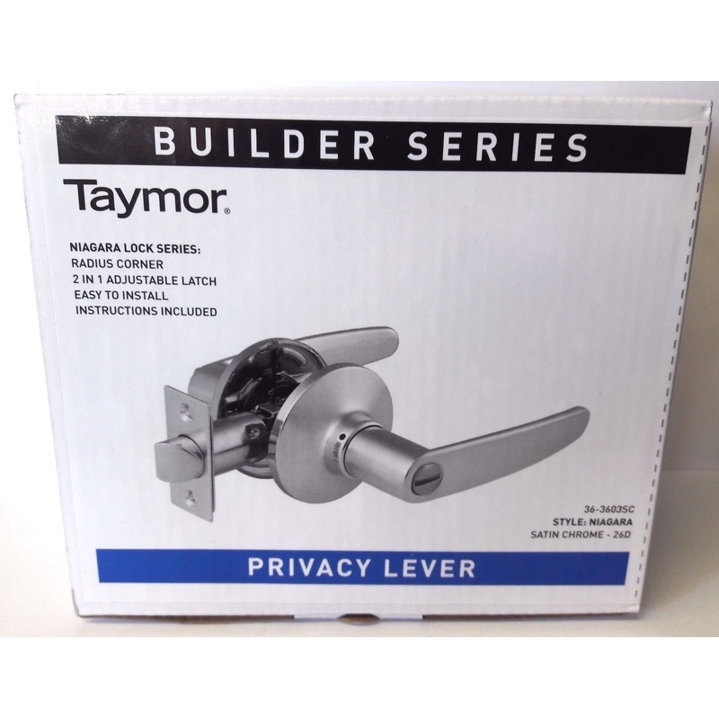 Taymor 36-3603SC Privacy Lever Door Handle Satin Chrome Builder Series