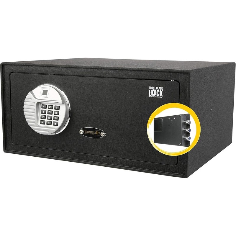 Ultimate Safe 200BIOM 0.95 cu ft Biometric Fingerprint Home Office Safe Box and Triple Blade Lock