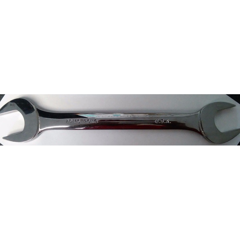 Armstrong 26-166 1-1/16" x 1-1/8" Full Polish Open End Wrench USA