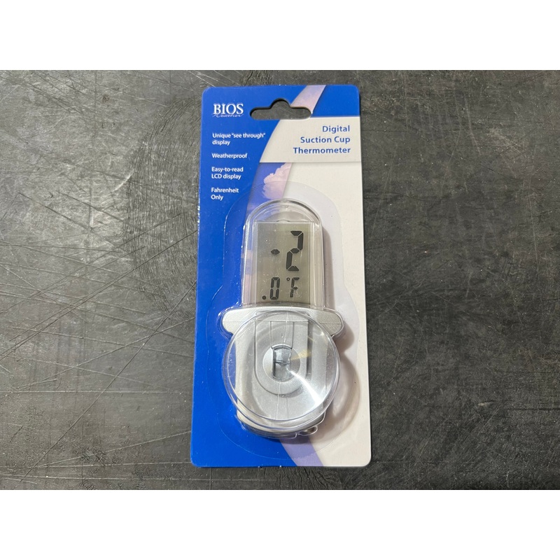 Bios 23106 Digital Suction Cup Celsius Thermometer See Through Display