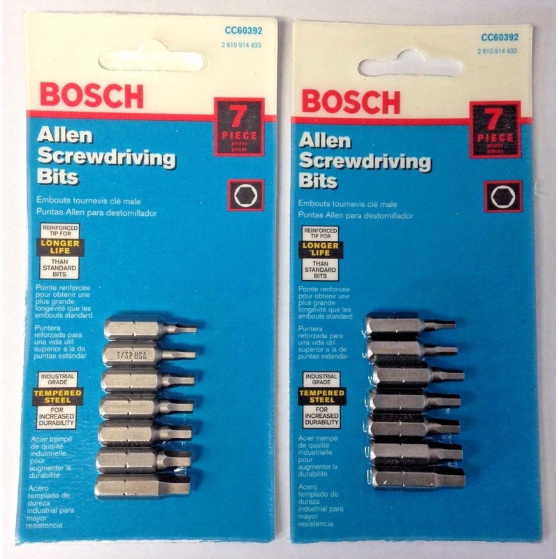 Bosch CC60392 7 Piece ClicChange Chuck & Bits Set (Screwdriving Bits) USA 2PKS