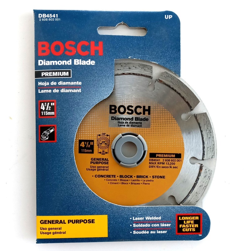Bosch Db4541 Segmented Diamond Blade Premium 4-1/2" Segmented Laser Welded
