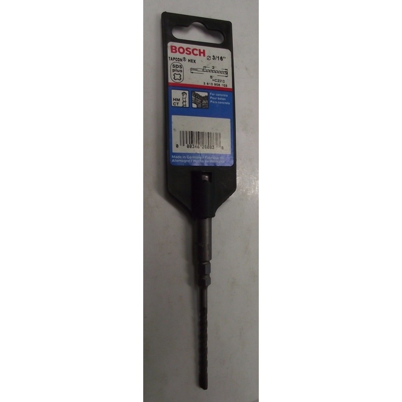 Bosch HC2310 Tapcon Hex SDS-plus Shank Drill Bit 3/16 x 2 x 5" Germany