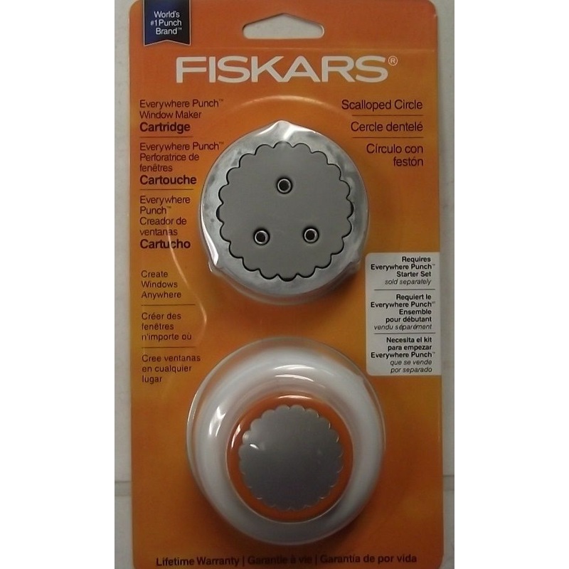 Fiskars 155660 Scalloped Circle Everywhere Punch Window Maker