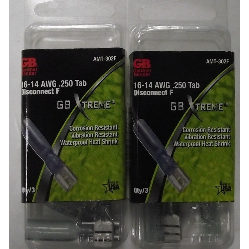 Gardner Bender Xtreme AMT-302F 16-14AWG .250 Tab Disconnect 2pk's of 3pcs. USA