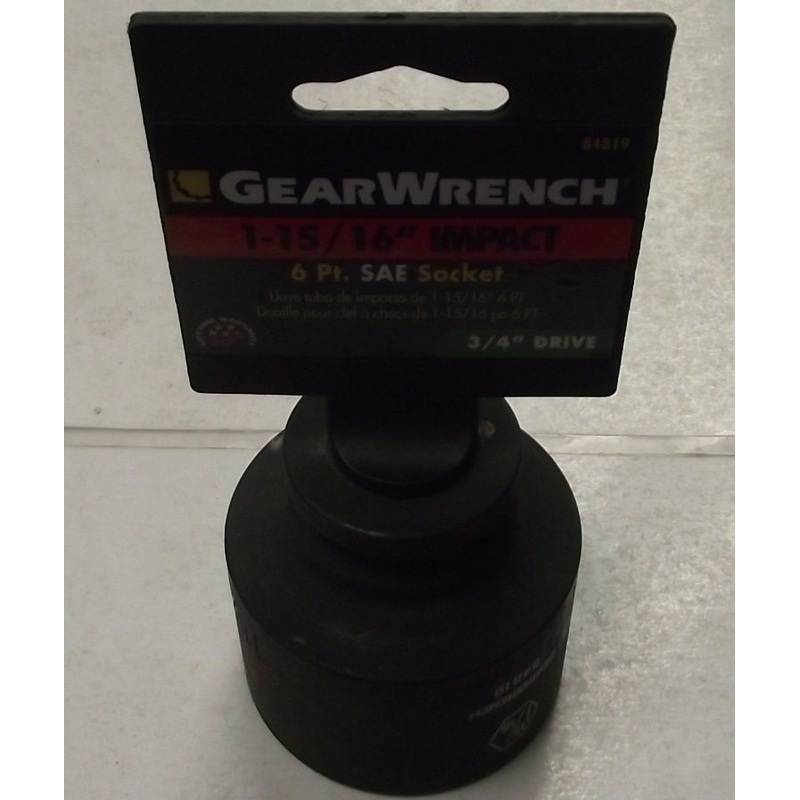 GearWrench 84819 1-15/16 - 3/4-Inch Drive 6 Point Standard Impact Socket
