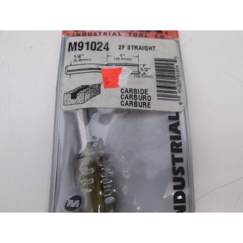 Magna Tool 1'' x '' 2F Straight Router Bit  " Shank  USA #91024