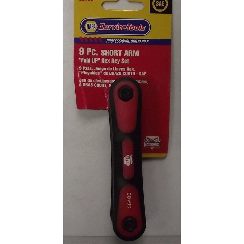 Napa 56400 9pc SAE Hex Key Set Short Arm