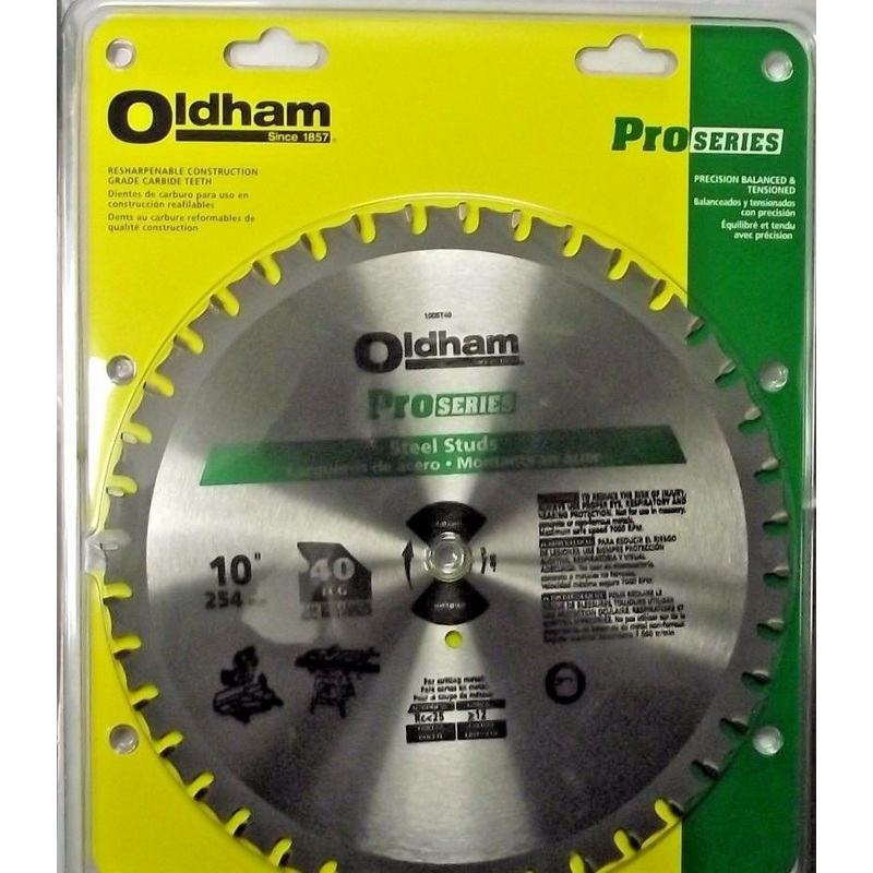 Oldham 100ST40 10 x 40 Steel Stud Cutting Carbide Saw Blade USA