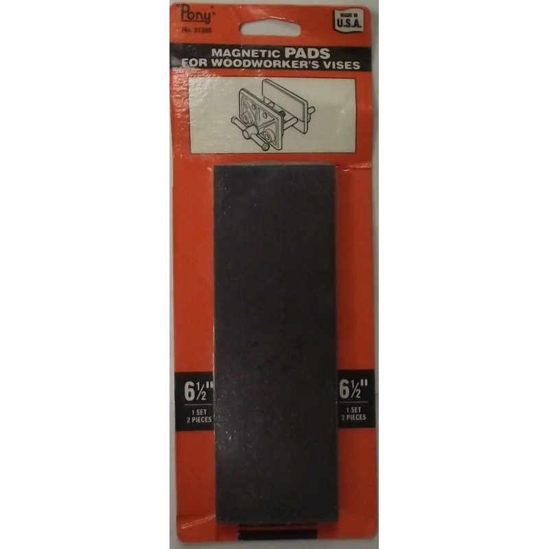 Pony Adjustable 31265 6-1/2" Magnetic Felt Covered Woodworkers Vise Pads 1pr USA