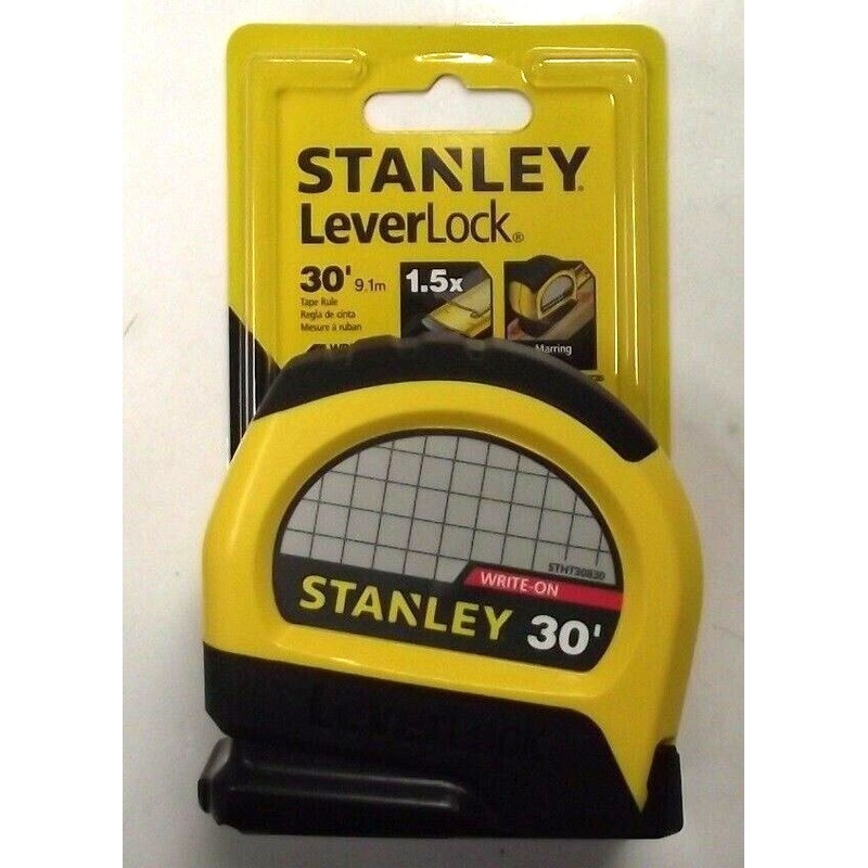 Stanley STHT30830 30' Leverlock Tape Measure Ruler 1-Inch x 30ft